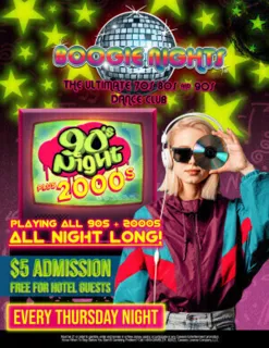 Boogie Nights - 90's Night flyer